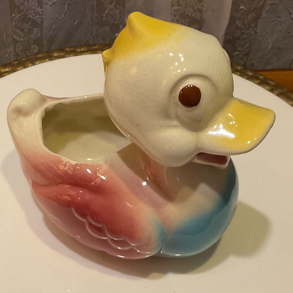 Vintage Shawnee Pottery Ceramic Duck Planter 1950’s/60’s